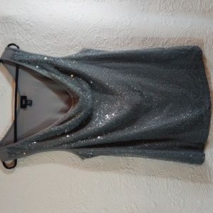 Mossimo Gray Sequin Tank Top